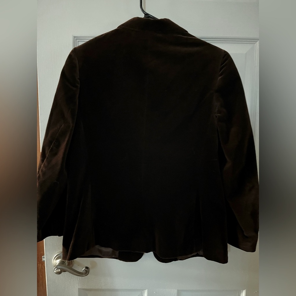 Persona Women's Rich Brown Velvet Blazer Size 16 - Picture 3 of 3